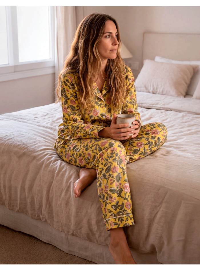 Floral pajamas full of light perfect present for women