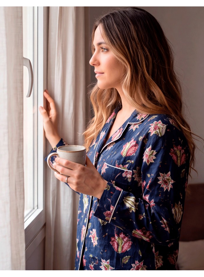 Pijama de mujer de INVITADISIMA Sleepwear, confeccionado artesanalmente en algodón