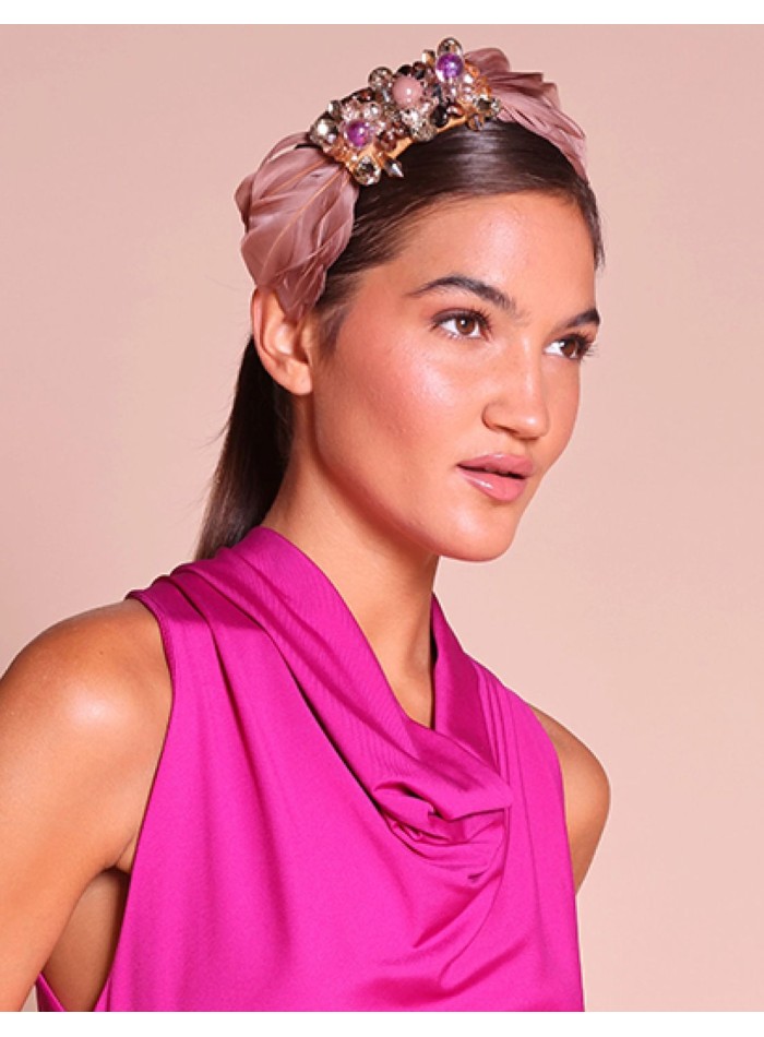 Headband for a wedding guest with stones and...