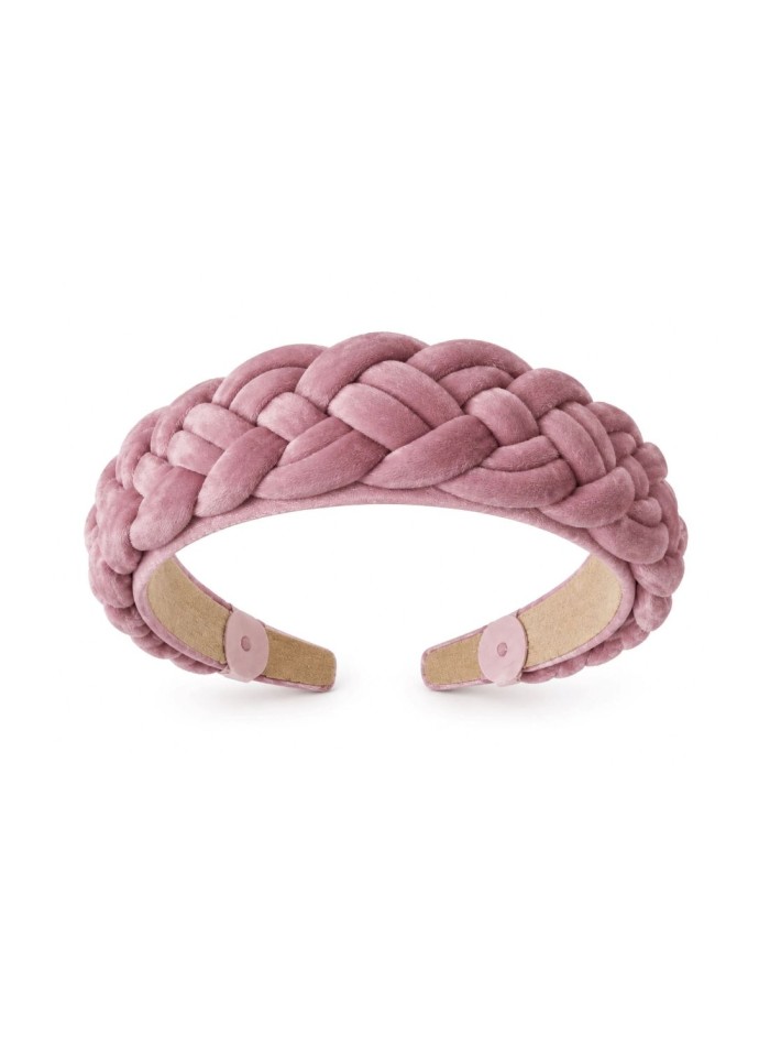 Diadema trenzada de terciopelo para invitada