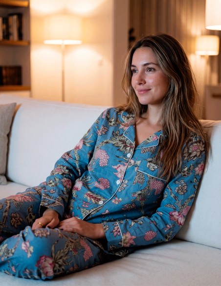 Pyjamas pour femmes pour être resplendissante à la maison — bleu