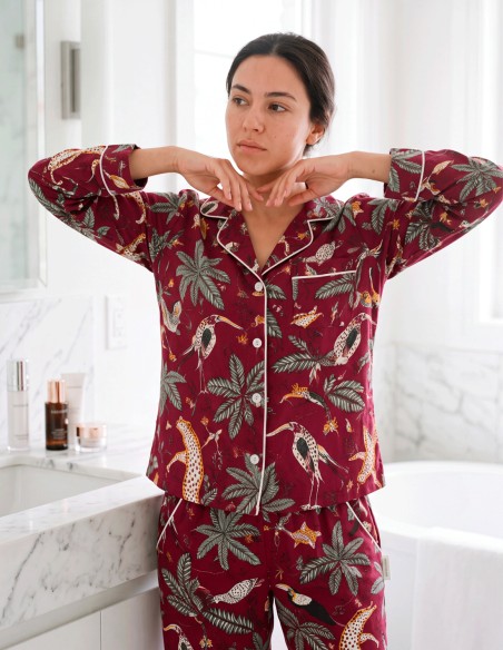 pyjama bordeaux