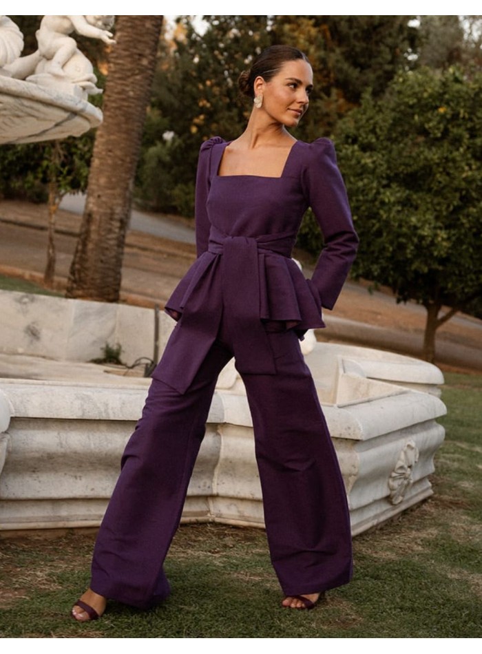 Pantalón de invitada de pata ancha