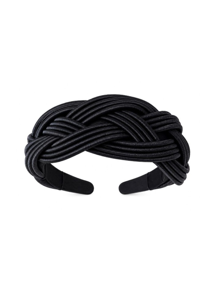 Metallic-colored braided headband