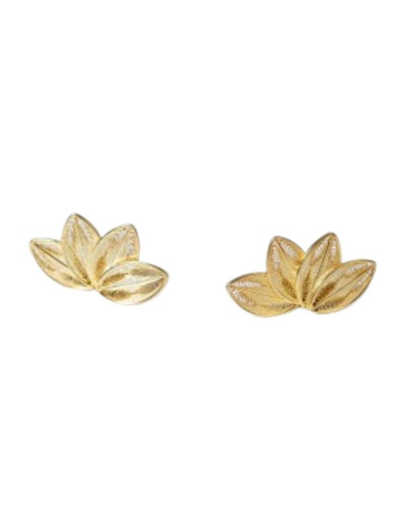 Pendientes de fiesta paipai con filigrana delicada dorados 2