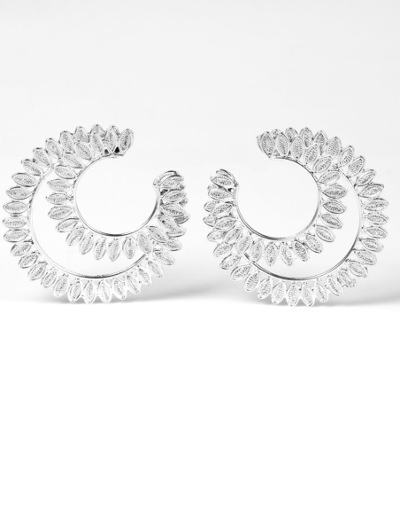 Pendientes dobles en plata de ley 925, perfectos para invitadas