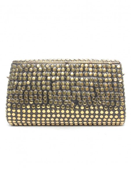 Metal party bag in the shape of a rectangular box with fans