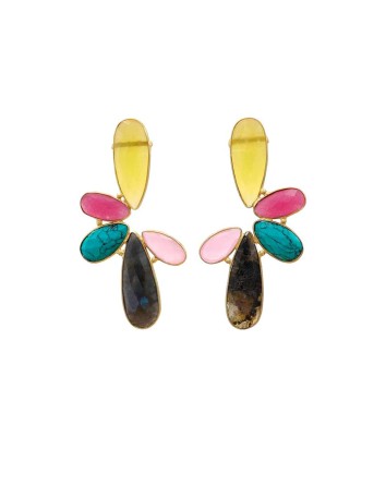 Long multicoloured earrings