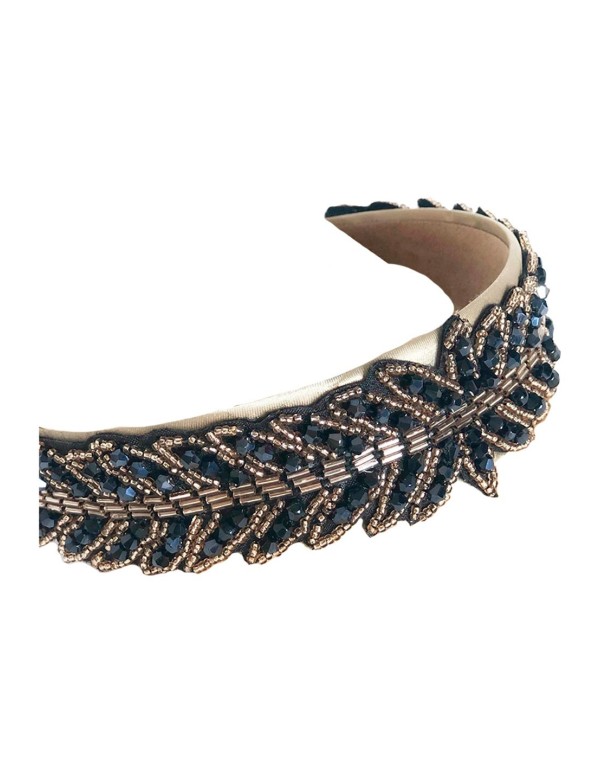 Satin headband with Greek crystal design at INVITADISIMA by Carmen Fernandez