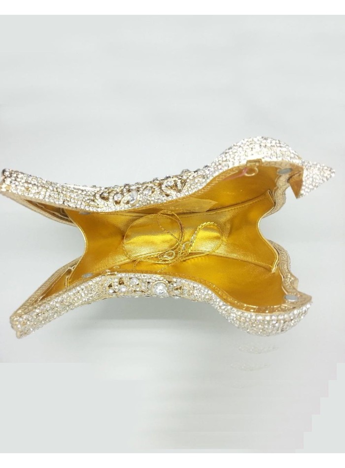 Jeweled clutch bag with the shape of a bird Lauren Lynn London Accessories - 6