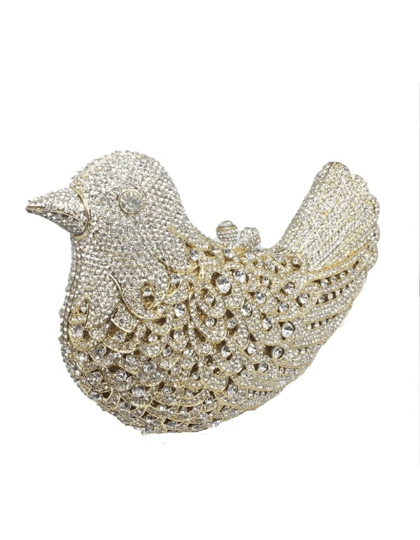 Bolso de mano joya con forma de pajarito
