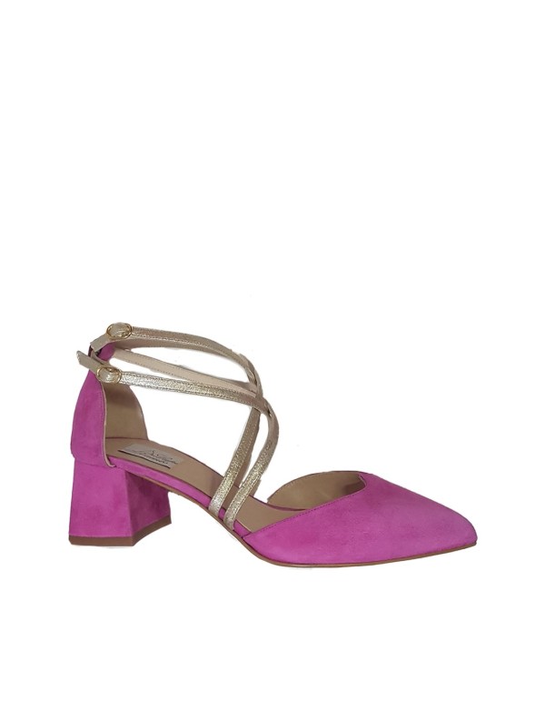 Fruit Suede Wide Heel Party Shoes at INVITADISIMA