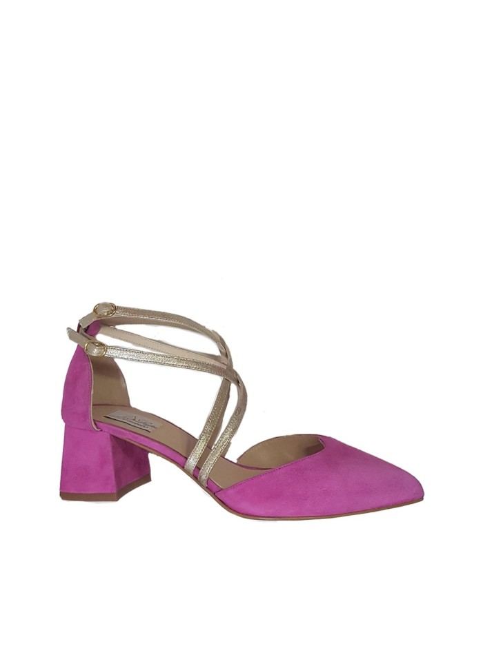 Fruit Suede Wide Heel Party Shoes at INVITADISIMA