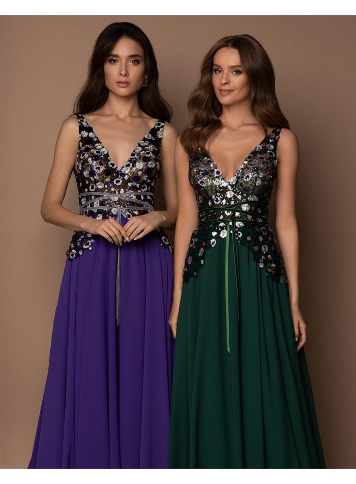 Long gown with with sequins bodice-1