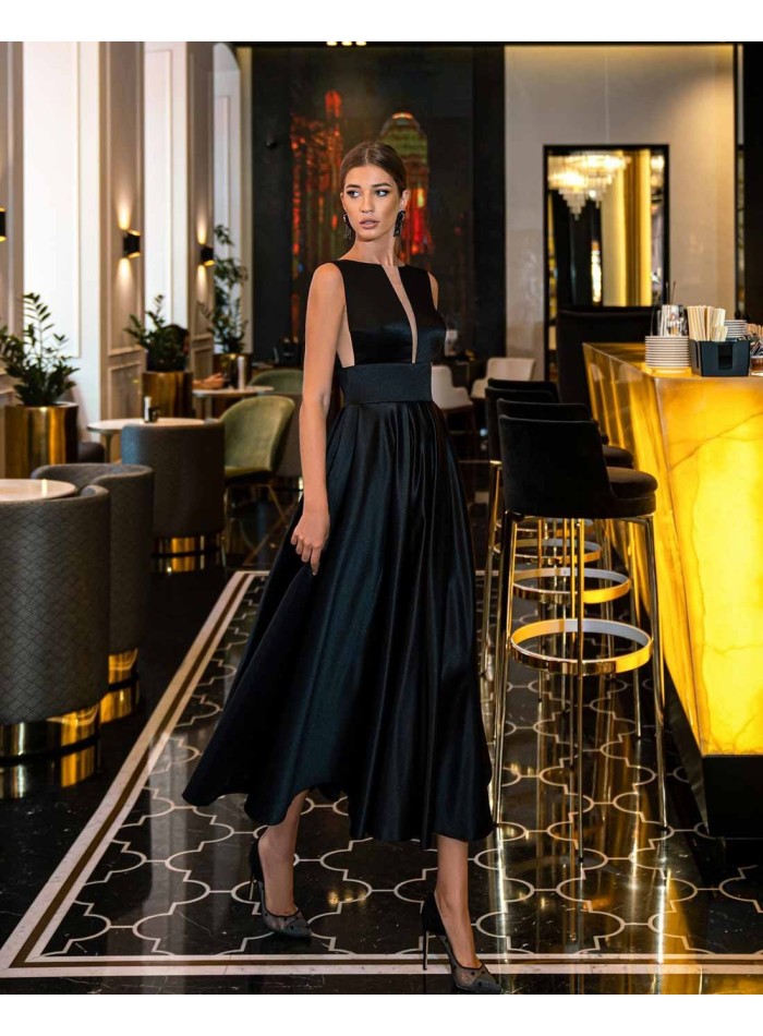 Midi party dress with flowing skirt from Auguro Sempre