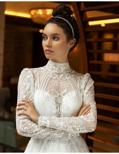 Thin headband with embedded rhinestones-1