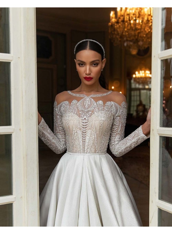 Thin headband with embedded rhinestones-2