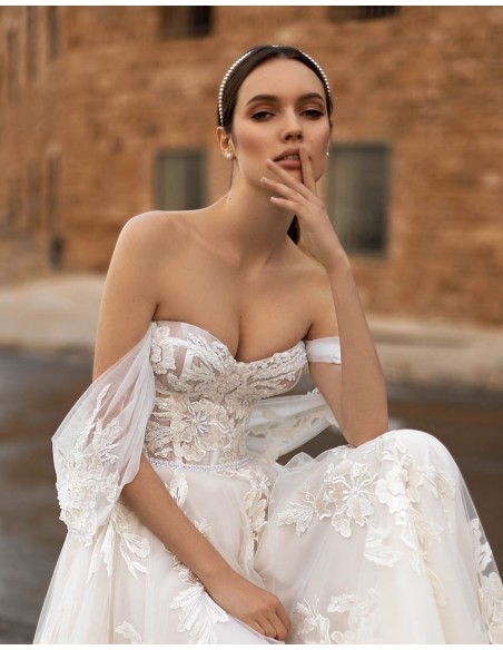 Diadema de perlitas para novia-1