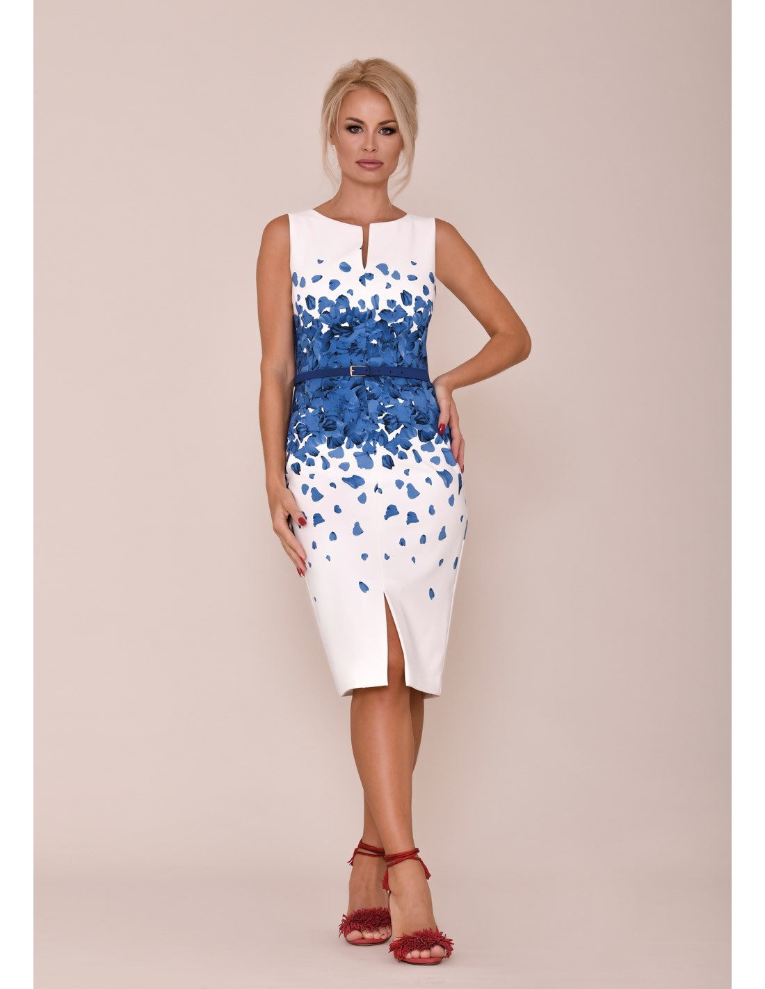 blue petal dress