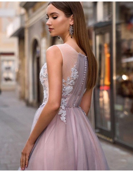 Vestido de fiesta largo con escote halter de tul EMABRIDE - 2  Vestido de fiesta largo con escote halter de tul EMABRIDE - 2