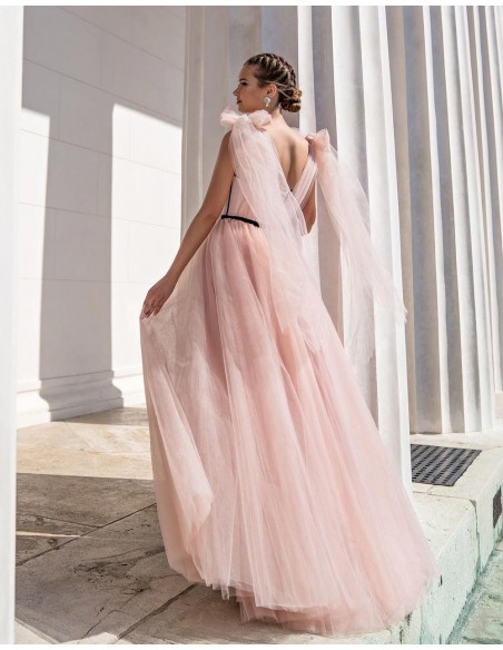 Vestido de fiesta largo con cuerpo tipo corsé realizado en tul EMABRIDE - 3  Vestido de fiesta largo con cuerpo tipo corsé realizado en tul EMABRIDE - 3