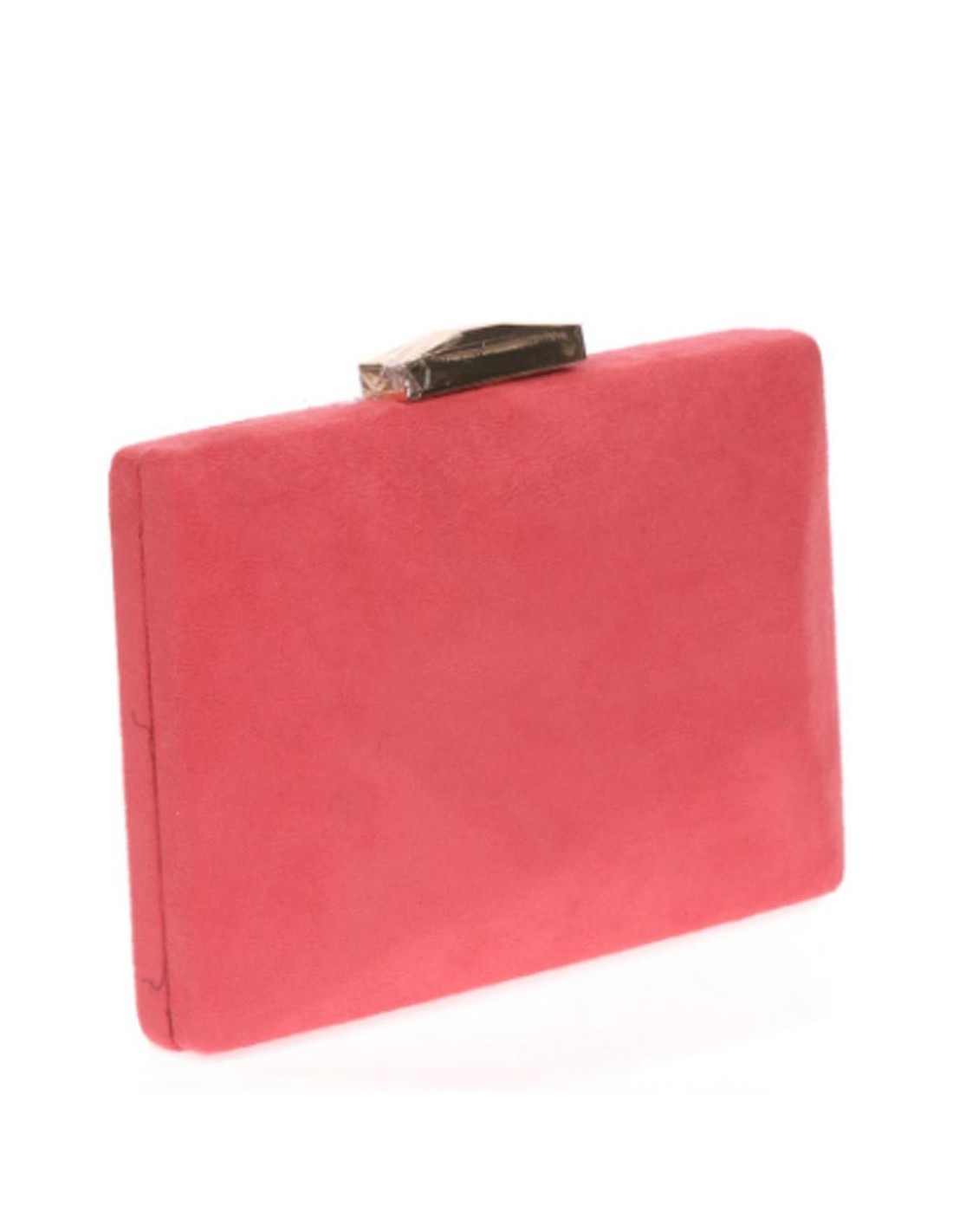 Coral suede deals clutch bag