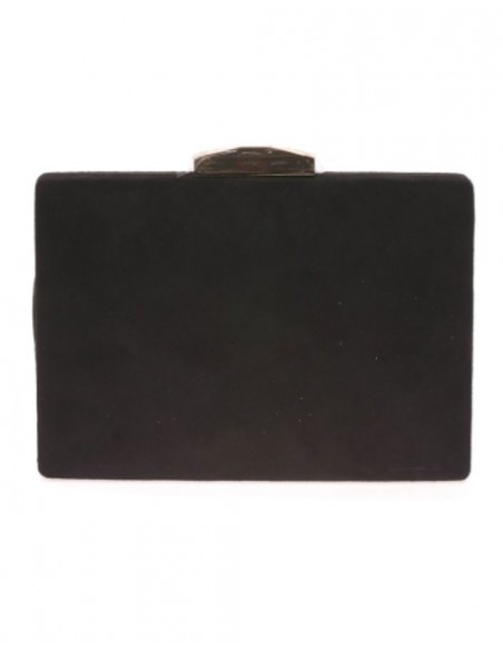 Suede handbag with golden metallic clasp Lauren Lynn London Accessories - 5 