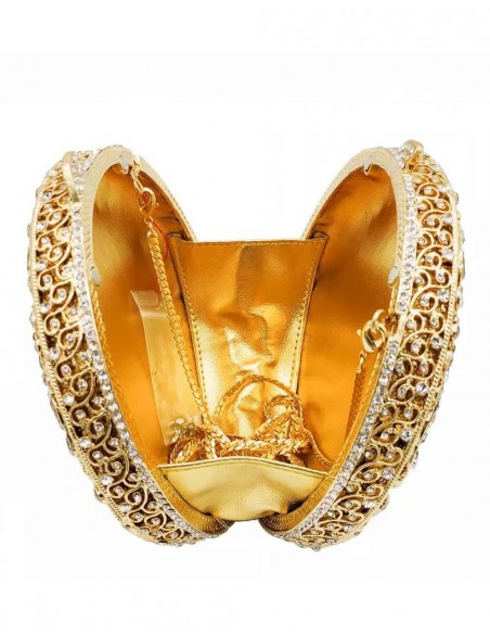 Bolso de mano joya con pequeñas flores de metal y Swarovski circular Lauren Lynn London Accessories - 4  Bolso de mano joya con pequeñas flores de metal y Swarovski circular Lauren Lynn London Accessories - 4