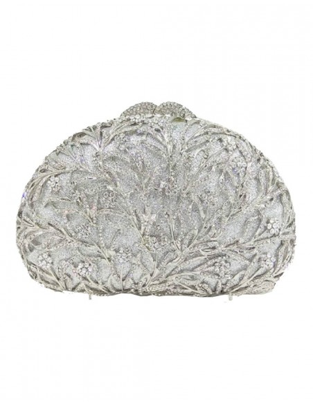 Jeweled clutch bag with small Swarovski crystal flowers for guests Lauren Lynn London Accessories - 5  Jeweled clutch bag with small Swarovski crystal flowers for guests Lauren Lynn London Accessories - 5