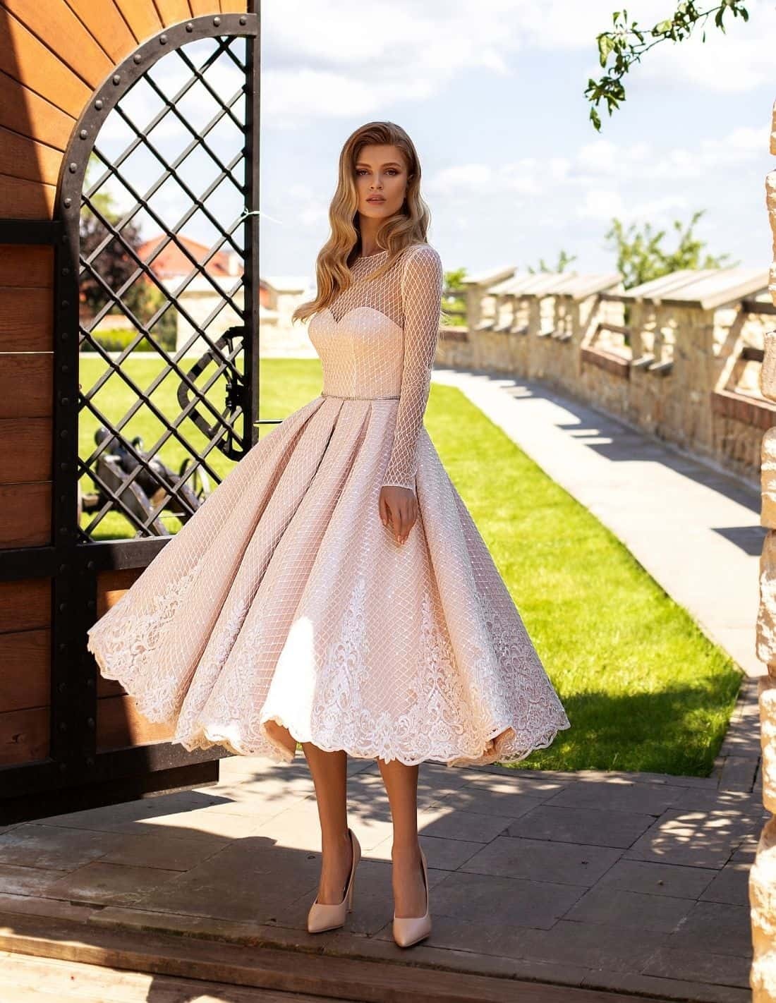 Rayon Pink Net Midi Dress with side pockets – Fashiana
