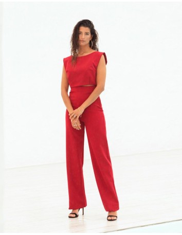 Long straight red party pants Mauî Official - 1 