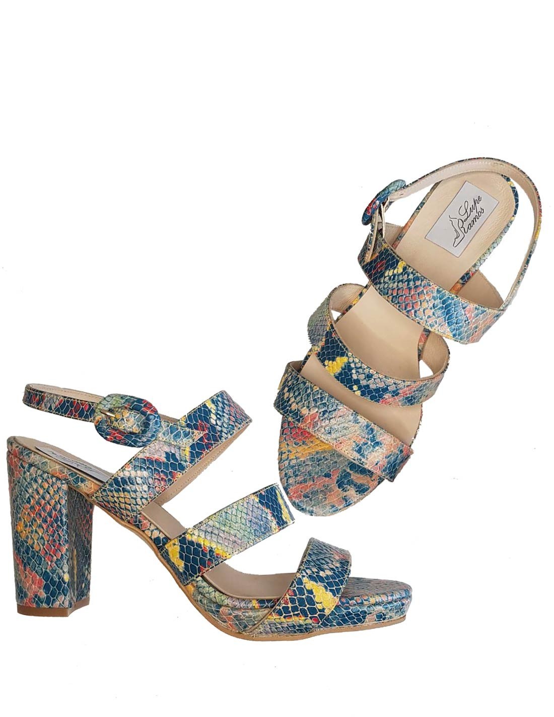 Anzai Arriba Alianza Zapatos de fiesta con piel serpiente multicolor | INVITADISIMA