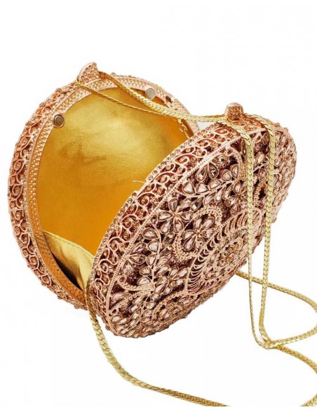 Bolso de mano joya con pequeñas flores de metal y Swarovski circular Lauren Lynn London Accessories - 11  Bolso de mano joya con pequeñas flores de metal y Swarovski circular Lauren Lynn London Accessories - 11