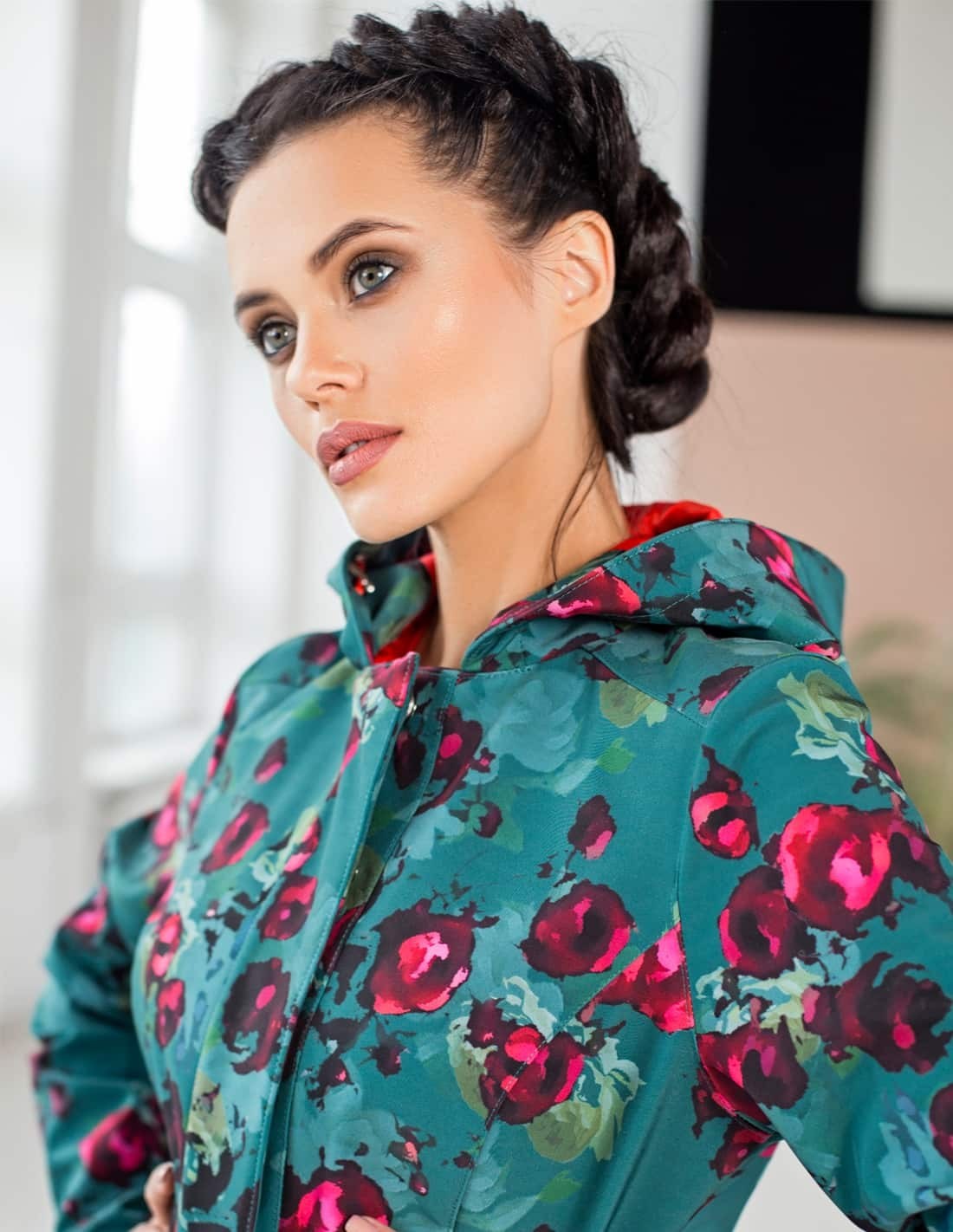 Floral hotsell print coat