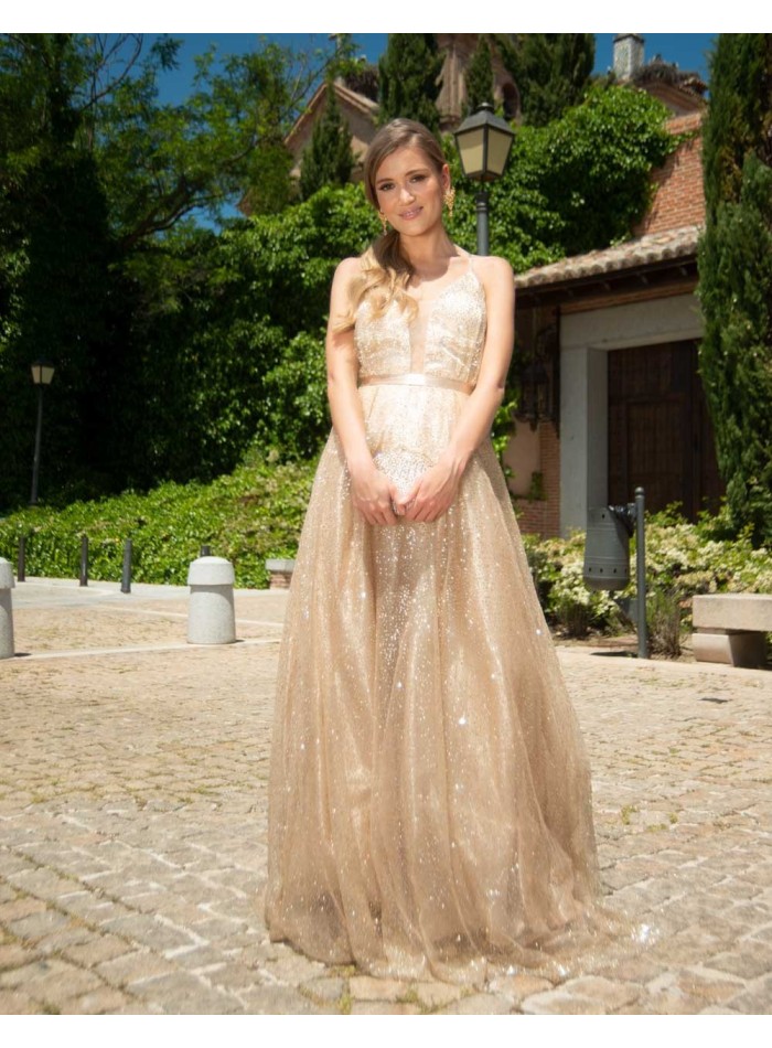 Long gown made with shiny tulle Lauren Lynn London - 2
