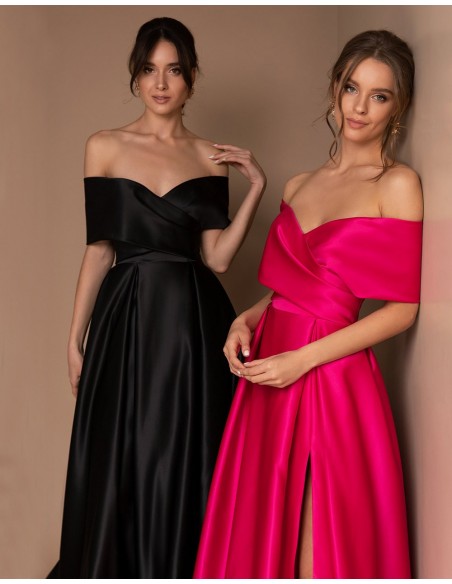 Vestido de fiesta con escote bandeau y cola Silviamo - 2  Vestido de fiesta con escote bandeau y cola Silviamo - 2
