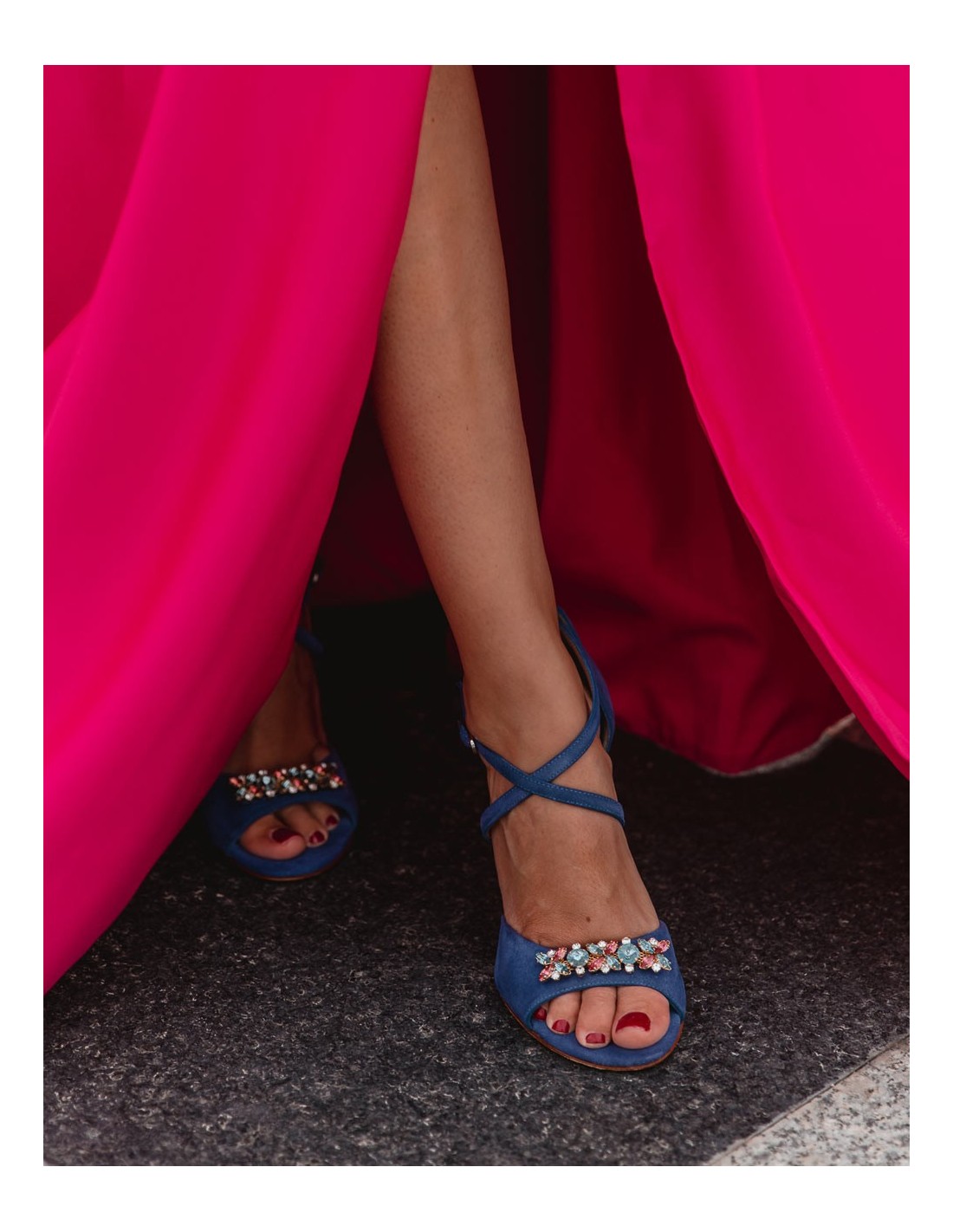 Women Rhinestone Decor Platform Chunky Heeled Sandals, Fashionable