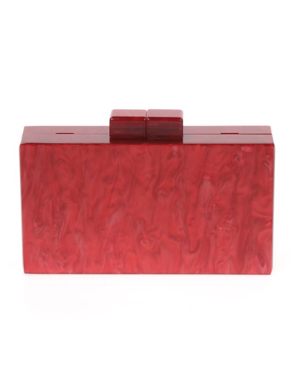 Bolso de fiesta nacarado rojo