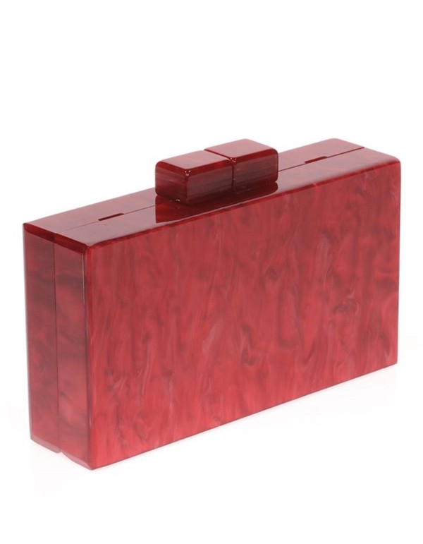 Bolso de fiesta nacarado rojo 2