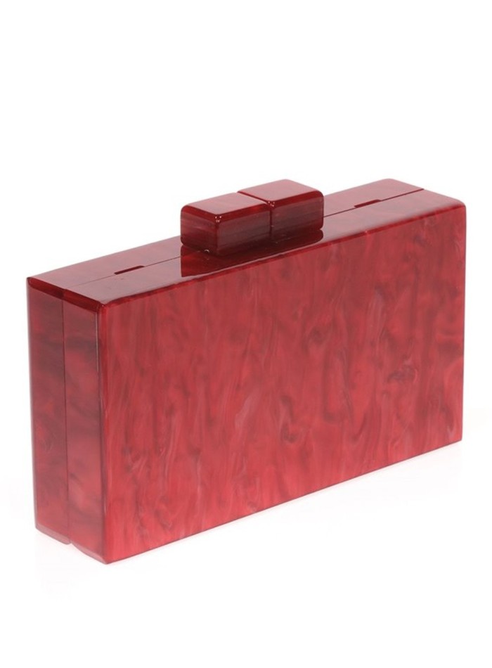 Bolso de fiesta nacarado rojo