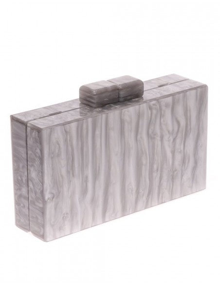 Bolso de fiesta nacarado gris plata Bolso de fiesta nacarado gris plata