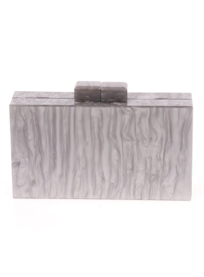 Pearly grey clutch bag-1