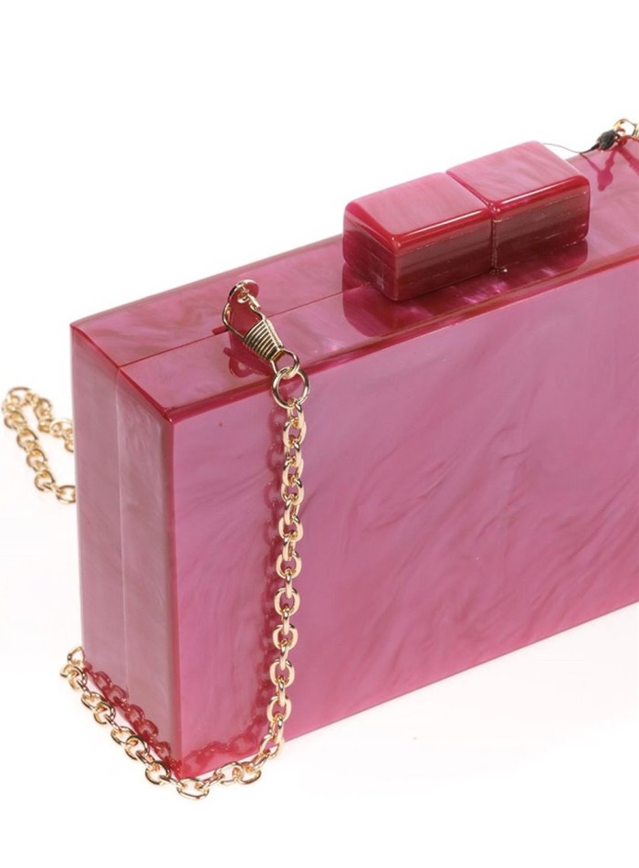Bolso de fiesta nacarado fucsia-2