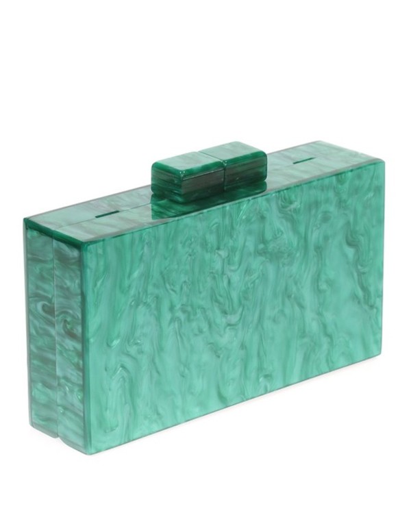 Bolso de fiesta nacarado verde 2
