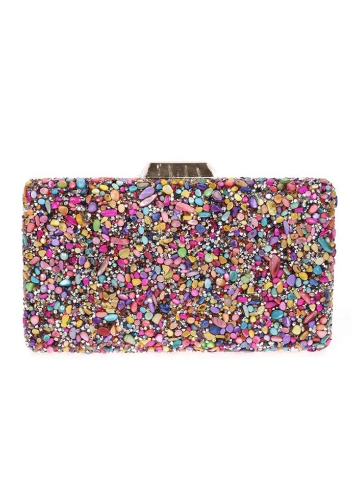 Multicolor rhinestone clutch bag Lauren Lynn London Accessories - 1 