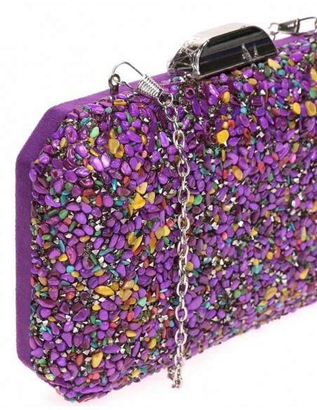 Bolso de fiesta de pedrería octogonal Lauren Lynn London Accessories - 9  Bolso de fiesta de pedrería octogonal Lauren Lynn London Accessories - 9