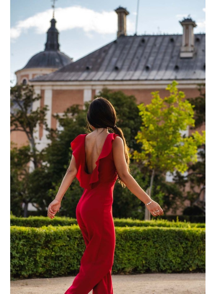 Red 2 best sale piece jumpsuit