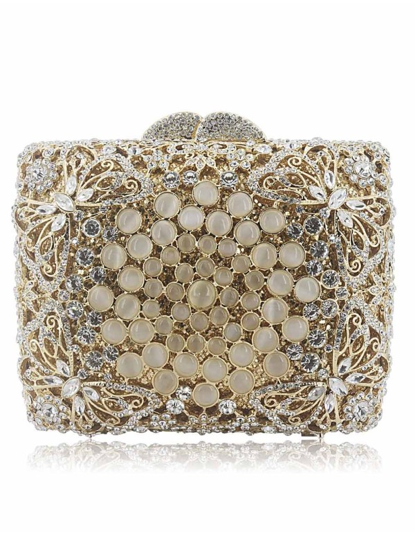 Bolso joya realizado con cristal de Swarovski y mariposas Lauren Lynn London Accessories - 1