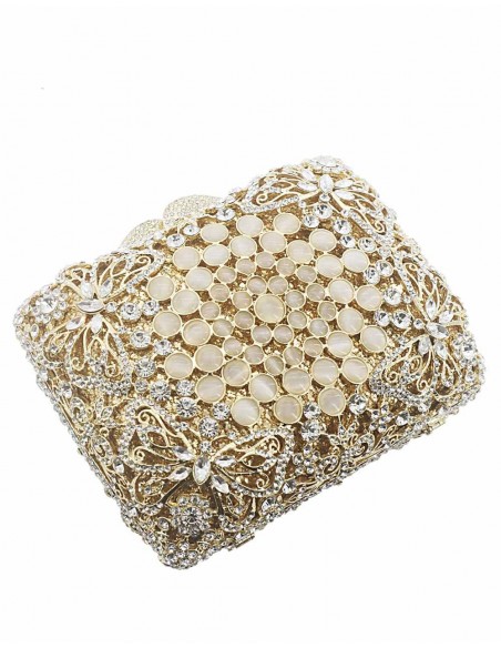 Jewellery clutch bag made with Swarovski crystals and butterflies Lauren Lynn London Accessories - 4  Jewellery clutch bag made with Swarovski crystals and butterflies Lauren Lynn London Accessories - 4