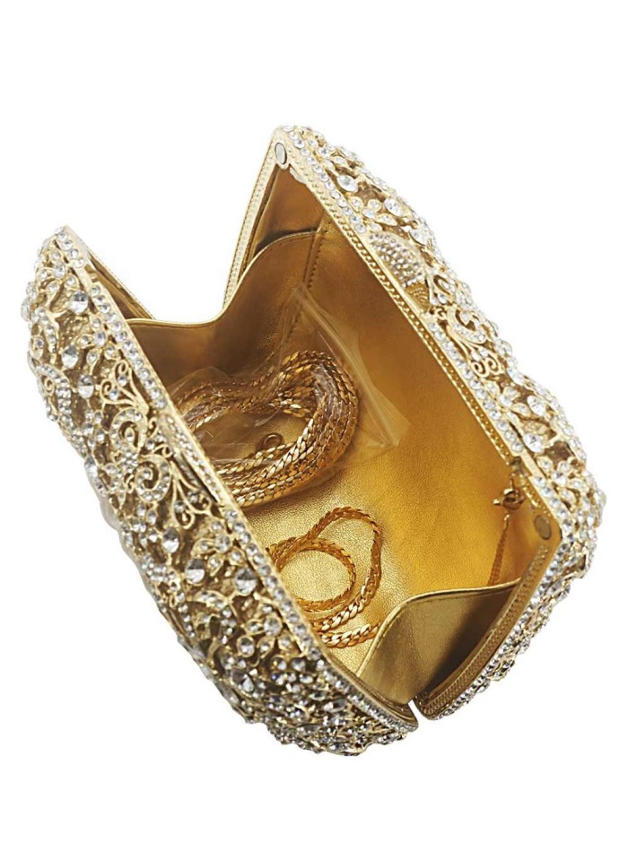 Jewellery clutch bag made with Swarovski crystals and butterflies Lauren Lynn London Accessories - 5